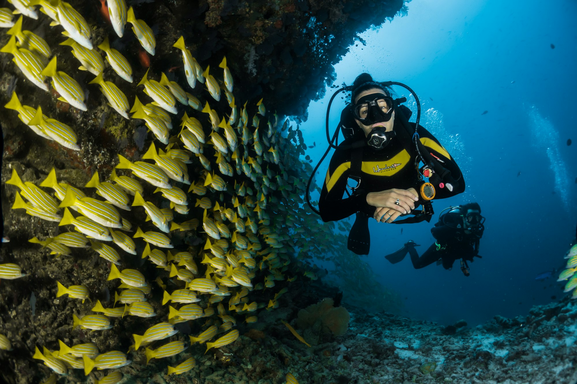 Scuba diver in Lembeh Strait Indonesia